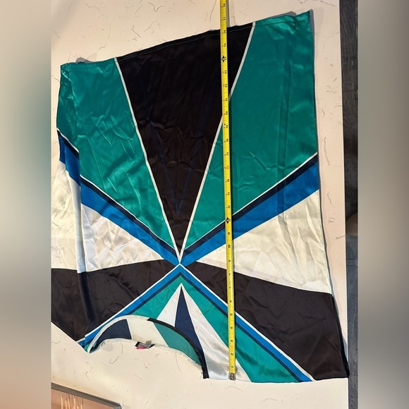 Vince Camuto Women's Geometric Top - Black, Blue, Green size Large - Picture 7 of 7